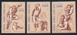 Vatican C60-C62, MNH. Michel 675-677. Last Judgment, By Michelangelo, 1976. - Airmail