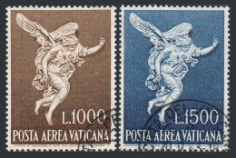 Vatican C45-C46, Used. Michel 391-392. Archangel Gabriel, By Filippo Valle,1962. - Airmail
