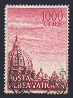 Vatican C34 Perf 13.5, Used. Dome Of St Peter's Basilica, 1958. - Aéreo