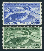Vatican C18-C19,MNH.Michel 161-162. UPU-75,1949.Angels And Globe. - Posta Aerea