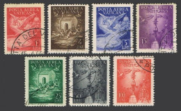 Vatican C9-C15,used.Michel 140-146. Air Post Stamps 1947.Dove Of Peace.Cross. - Poste Aérienne