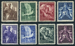 Vatican C1-C8, MNH. Michel 59-66. Air Post 1938. Statue Of St Peter, Dove, Horses. - Aéreo