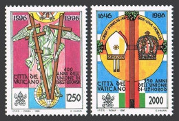 Vatican 1002-1003, MNH. Michel 1172-1173. Union Of Brest-Litovsk, 400, Uzhorod, 350. - Unused Stamps