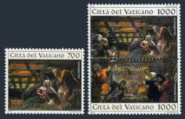 Vatican 968-970,MNH.Michel 1133-1135. Christmas 1994.The Nativity,by Tintoretto. - Unused Stamps