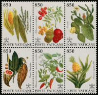Vatican 910 Af Block, MNH. Michel 1064-1069. Plants Of The New World, 1992. - Unused Stamps