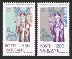 Vatican 731-732, MNH. Michel 846-847. St Casimir Of Lithuania, 1458-1484, 1984. - Neufs