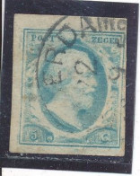 Pays Bas N° 1 (1a Bleu Clair Ou 1b Bleu Laiteux ?) Oblitéré - Used Stamps