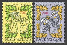 Vatican 705-706, MNH. Michel 803-804. St Agnes Of Prague, 700th Death Ann. 1982. - Neufs