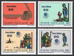 Vatican 687-690 Blocks/4,MNH.Michel 785-788.Eucharistic Congress,Lourdes,France,1981 - Neufs