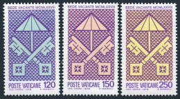 Vatican 635-637, MNH. Michel 726-728. Keys Of St Peter, Insignia. 1978. - Neufs