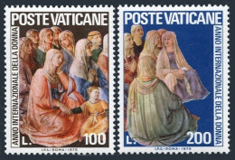 Vatican 588-589,MNH.Michel 670-671. Women's Year,IWY-1975.Fra Angelico. - Nuevos