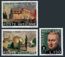 Vatican 585-587, MNH. St Paul Of The Cross. Giovanni Della Porta, 1975. - Neufs