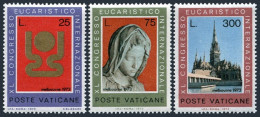 Vatican 531-533, MNH. Michel 615-617. Eucharistic Congress 1972. Michelangelo. - Ungebraucht