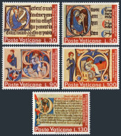 Vatican 521-525, MNH. Michel 605-609. Illuminated Initials, 1972. - Ungebraucht