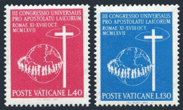 Vatican 453-454, MNH. Michel 531-532. Congress Of Catholic Laymen, 1967. - Neufs