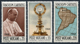 Vatican 461-463,MNH. Michel 541-543. Pope Paul VI In Bogota, Colombia, 1968.  - Unused Stamps