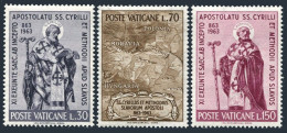 Vatican 369-371 Blocks/4, MNH. Michel 436-438. Sts Cyril & Methodius. 1963. - Nuevos