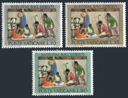 Vatican 353-355, MNH. Michel 420-422. Christmas 1962. Nativity Scene. - Nuevos