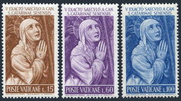 Vatican 335-337 Blocks/4, MNH. Michel 402-404. Canonization Of St Catherine,1962 - Unused Stamps