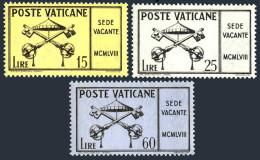 Vatican 247-249, Hinged. Michel 300-302. St Peter's Keys, Papal Insignia. 1958. - Neufs