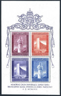 Vatican 242a Sheet, MNH. Michel Bl.2. EXPO Brussels-1958. Pope Pius XII. - Neufs