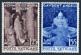 Vatican 143-144,MNH/MLH.Michel 178-179. Assumption Of The Virgin Mary,1950.Pius XII, - Neufs