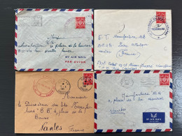 LOT DE 4 ENVELOPPES SENEGAL / FRANCHISE MILITAIRE 1959 A 1961 POUR NANTES - Senegal (1960-...)