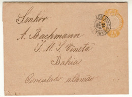 BRAZIL 1901 WRAPPER SENT TO BAHIA - Ganzsachen