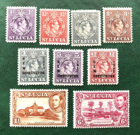 ST. LUCIA 1938 - 1948, COLLECTION (lote 3) - St.Lucia (...-1978)