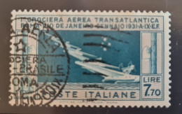 Italia Italy Italien Italie 1930 Regno Crociera Nord Atlantica Balbo  L.7,70  Aerea Usato - Used