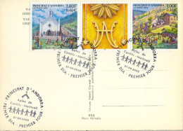 2000 , ED. 552 / 553  -  FIESTAS RELIGIOSAS  , MAT. PRIMER DIA , FDC , ANDORRA FRANCESA - FDC