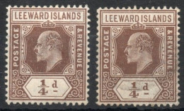 Leeward YT 33 Les Deux Papiers Neuf Avec Charnière X MH - Leeward  Islands