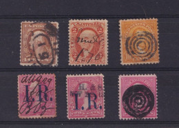 LOT DE TIMBRES ANNEES 1880/90 AVEC CACHETS TRES INTERESSANTS..A VOIR DE PRES - Variedades, Errores & Curiosidades