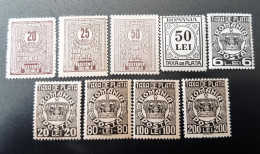 Romania Taxe Due Lot 1922-1940 Neufs - Segnatasse