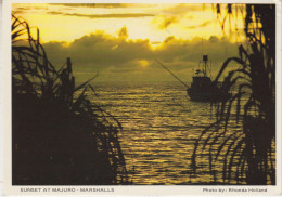 Marshall Islands Postcard Sunset At Majuro Ca Saipan Marshall Islands JAN 30 1976 (ZO222) - Marshalleilanden