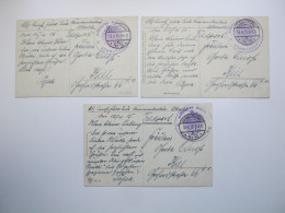 1915 , OOSTENDE , Kaiserliche Marine  , 3 Carte Postale Militaire Allemagne - Deutsche Armee
