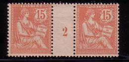 France Yv. 125 15c Mouchon Vermillon Avec Millésime 2 ** - Millésimes