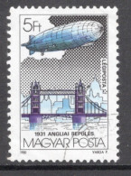 Hungary 1981  Single Stamp Celebrating  International Stamp Exhibition LURABA 1981, Luzern - Airships In Fine Used - Gebruikt