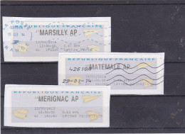 LOT 3 ATM  MARSILLY AP    MATEMALE AP   MERIGNAC AP - 2000 Type « Avions En Papier »