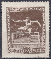 Hongrie 1925 Mi 410 MH * Sport Course De Haies  (A10) - Unused Stamps