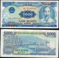 Vietnam 1991 Billet De Banque Banknote Bill 5000 Dong Ho Chi Minh Barrage électrique SU - Vietnam