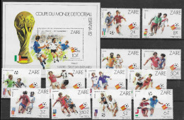 Zaire Football Sheet And Set 1982 Mnh ** 20,5 Euros - Neufs