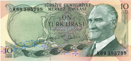 TURQUIE Lot 2 X 10 LIRA UNC 1970 K69395798/ K69395799 - Türkei