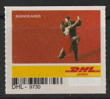 ARGENTINE - Poste Privée DHL ** (2009)  Adhésif : Le Tango - Nuevos