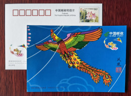 Phoenix Kite In The Sky,China 2008 Weifang International Kite Festival Advertising Pre-stamped Card - Fairy Tales, Popular Stories & Legends