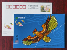 Powerful Eagle Kite In The Sky,China 2008 Weifang International Kite Festival Advertising Pre-stamped Card - Adler & Greifvögel