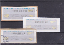 LOT 3 ATM  PORT STE FOY PONC    PREUILLY AP    PROUZEL AP - 2000 Type « Avions En Papier »