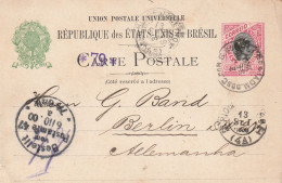 ENTIERS POSTAUX - BRESIL - Du 13/09/1900 Pour Berlin - Postwaardestukken