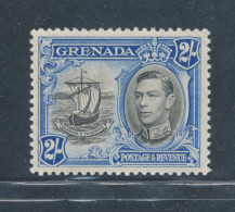 1938-50 Grenada, Stanley Gibbons N. 161, 2 Scellini Black Ultramarine - MNH** - Andere & Zonder Classificatie
