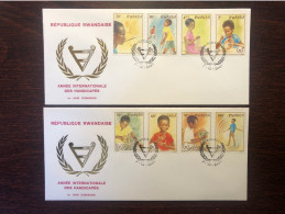 RWANDA  FDC COVER 1981 YEAR DISABLED PEOPLE HEALTH MEDICINE STAMPS - 1980-1989